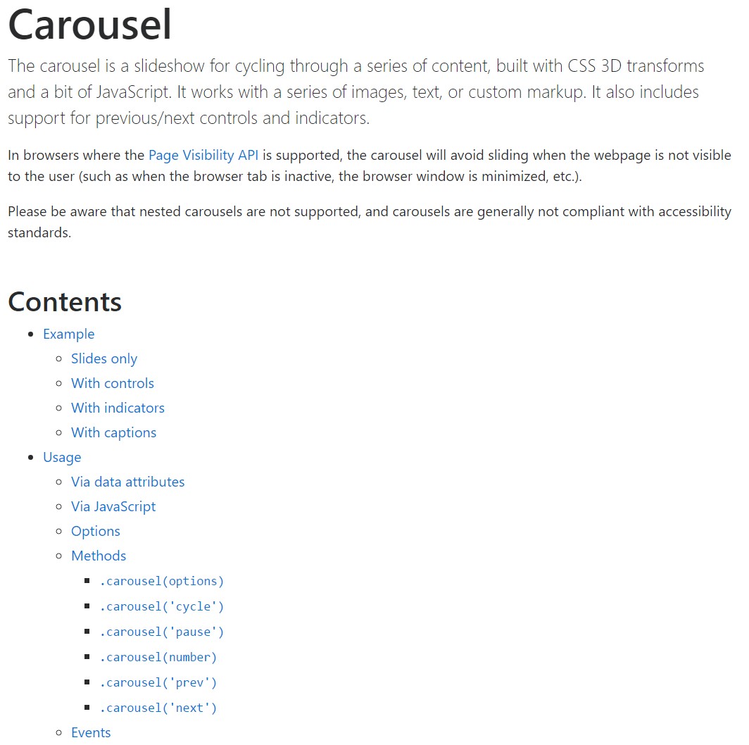Bootstrap carousel  formal  documents