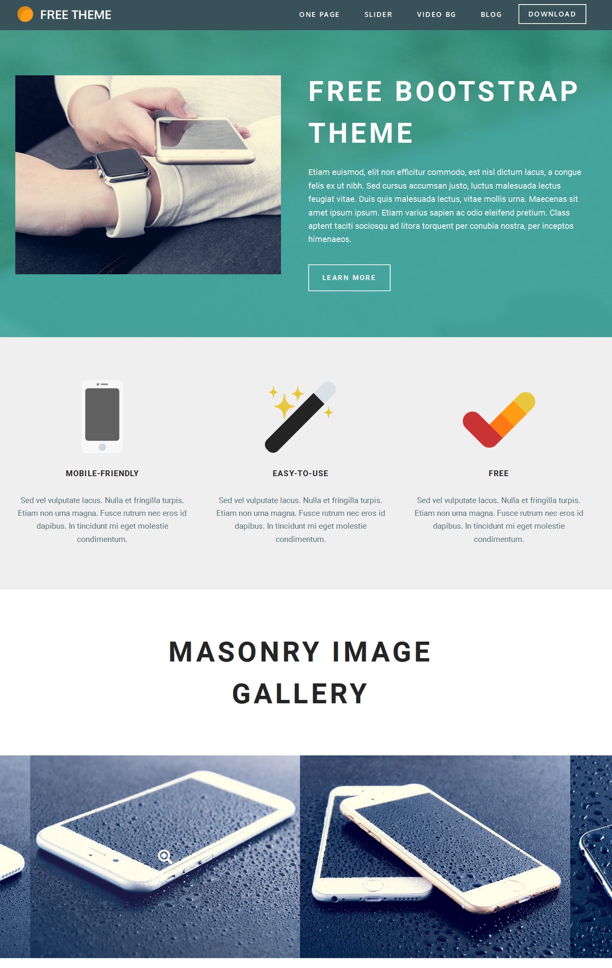 Responsive Bootstrap Simple Theme