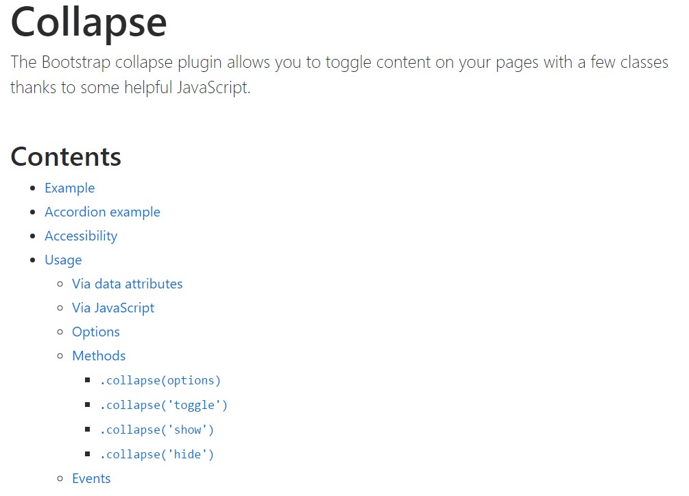 Bootstrap collapse  main documentation