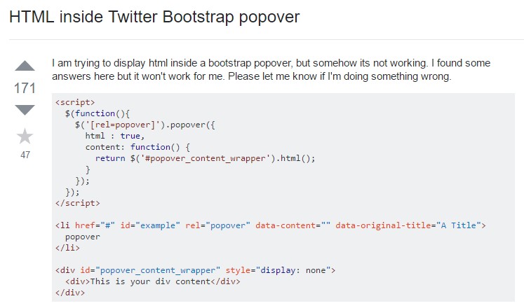 Bootstrap Popover  complication