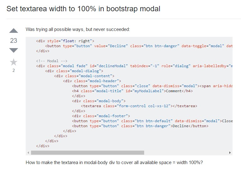  Install Textarea  size to 100% in Bootstrap modal