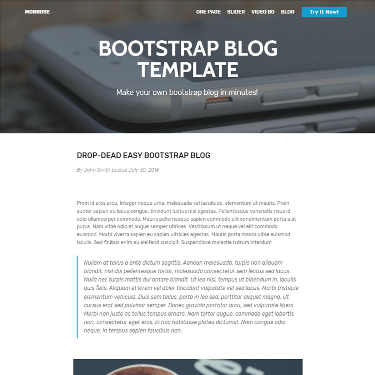 Responsive Bootstrap Blog Themes