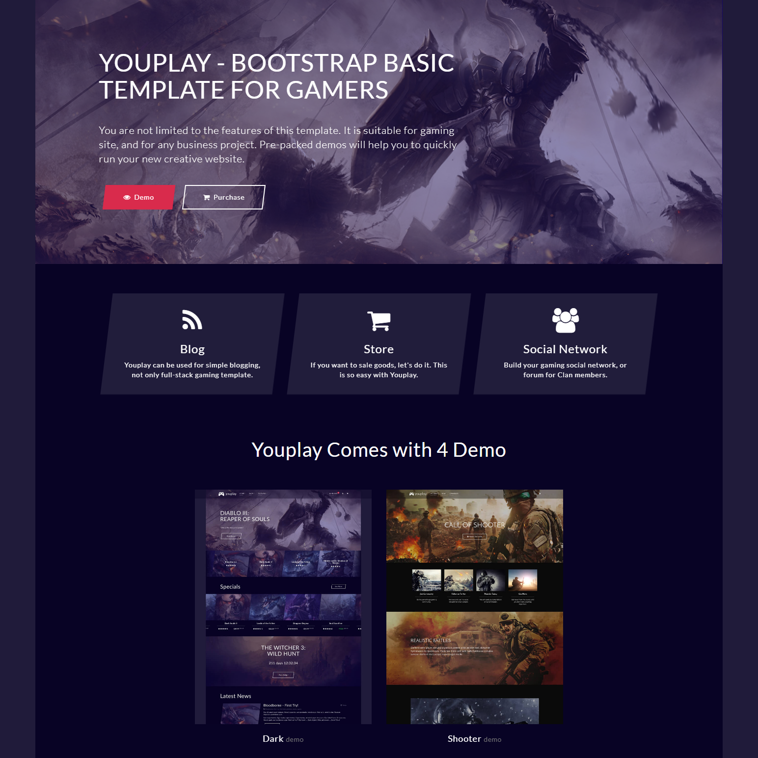 HTML Bootstrap YouPlay Templates
