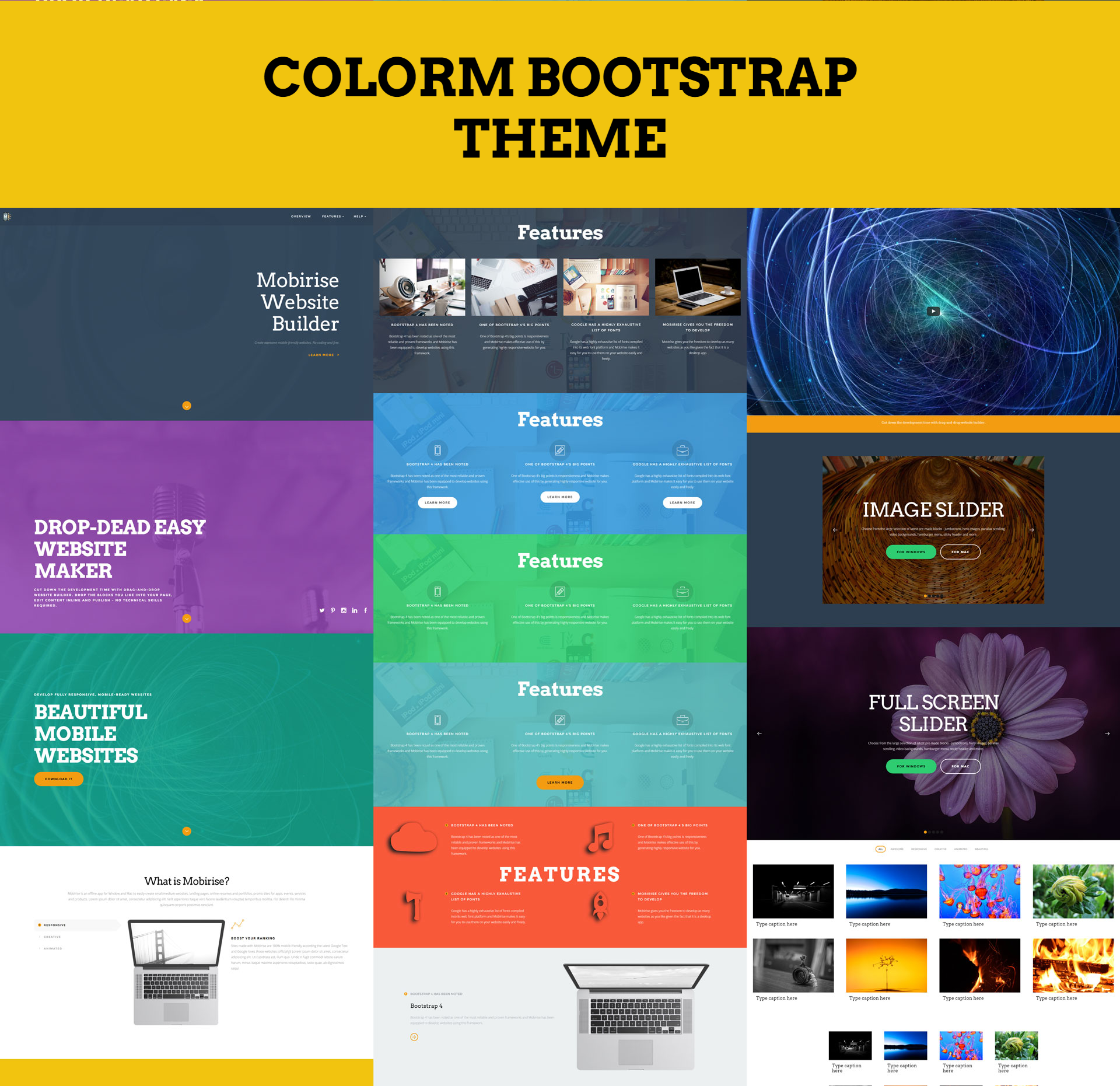 Responsive Bootstrap ColorM Templates