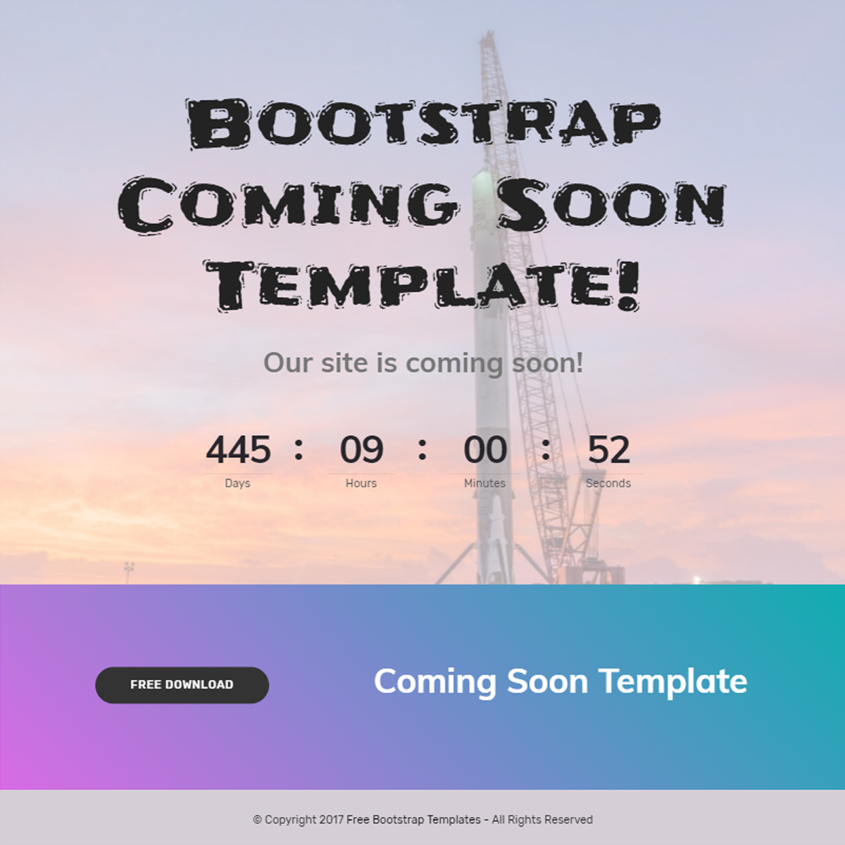 HTML5 Bootstrap Coming Soon Templates