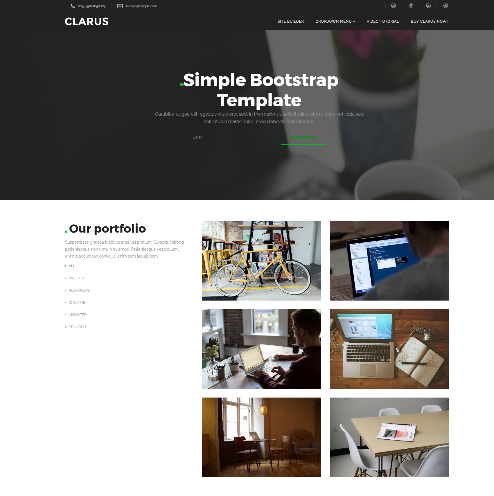 Responsive Bootstrap Simple Themes