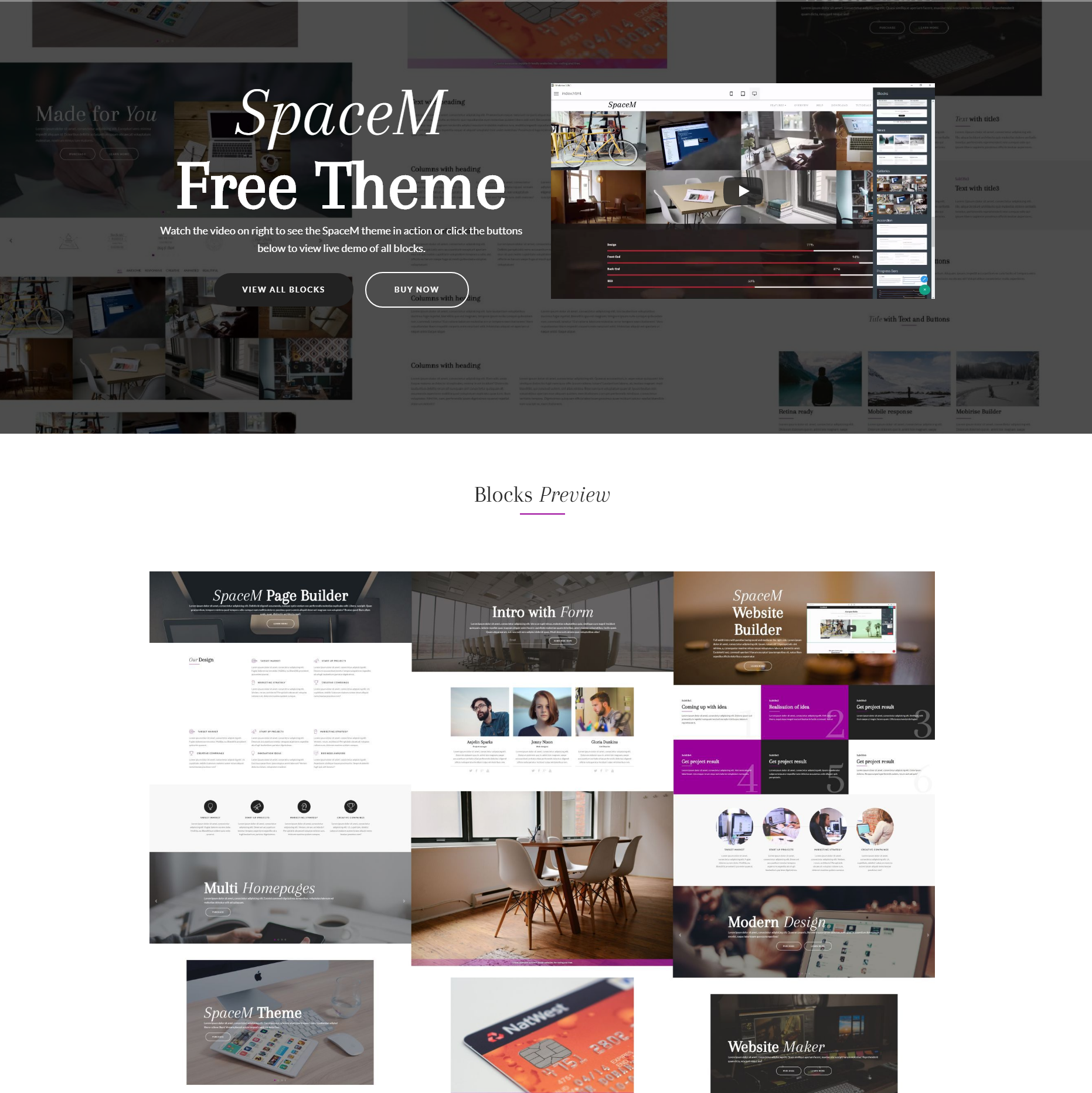 Free Download Bootstrap SpaceM Templates