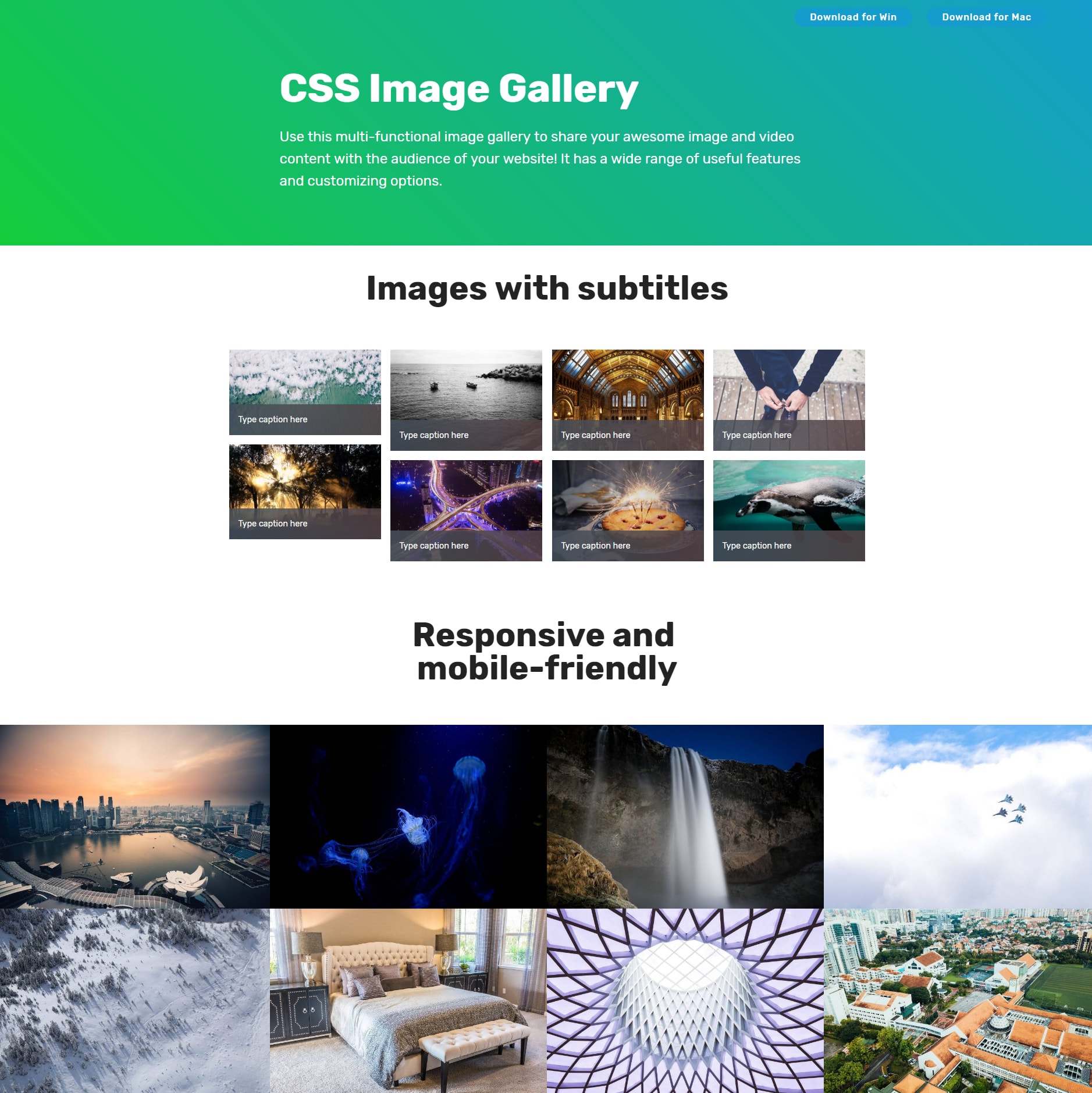 Mobile Bootstrap Picture Gallery