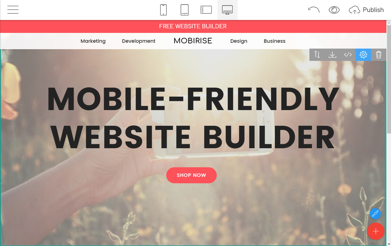 Mobile-friendly Site Builder
