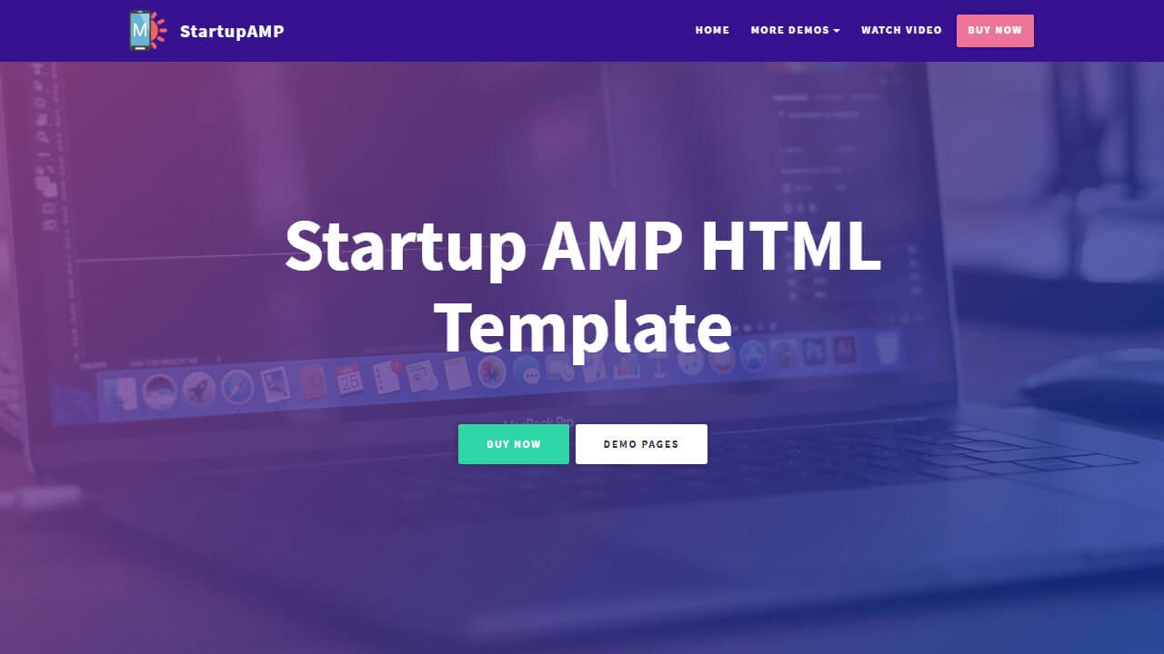 Startup AMP HTML Template